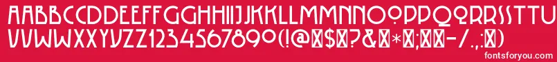 DkRotorua Font – White Fonts on Red Background