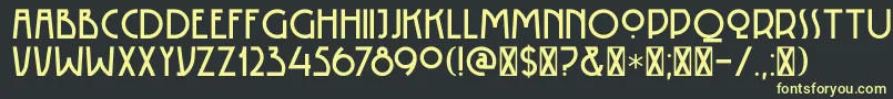 DkRotorua Font – Yellow Fonts on Black Background