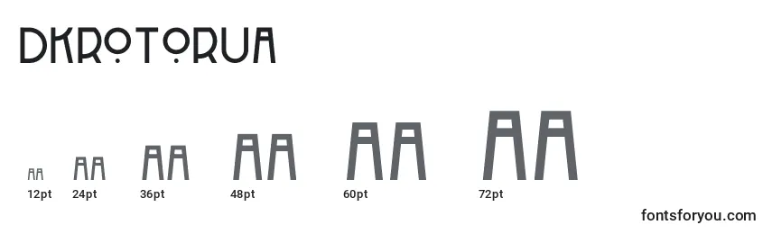 Größen der Schriftart DkRotorua