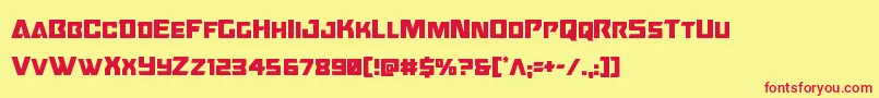 Oceanicdriftcond Font – Red Fonts on Yellow Background