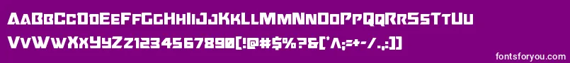フォントOceanicdriftcond – 紫の背景に白い文字