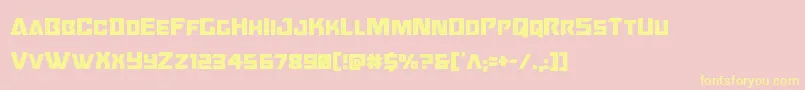 Шрифт Oceanicdriftcond – жёлтые шрифты на розовом фоне