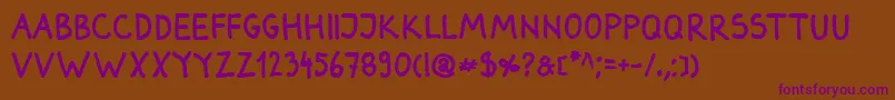 DarbogBold Font – Purple Fonts on Brown Background