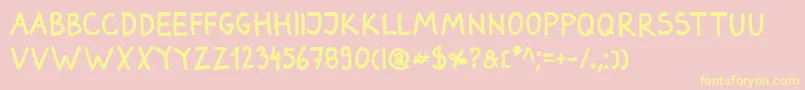 DarbogBold Font – Yellow Fonts on Pink Background