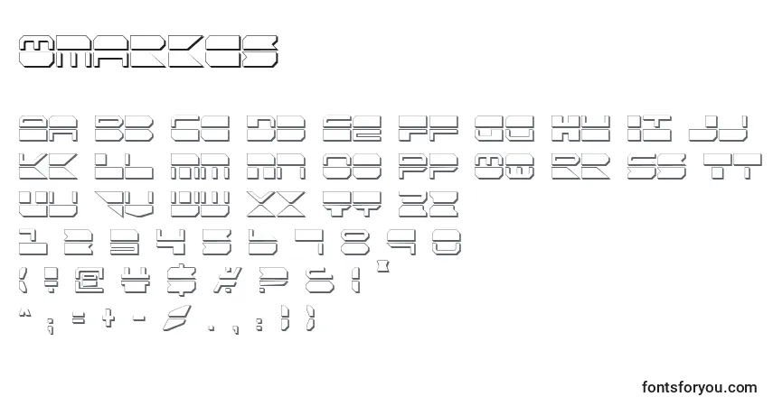 A fonte Qmarkcs – alfabeto, números, caracteres especiais