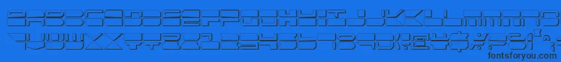 Qmarkcs Font – Black Fonts on Blue Background