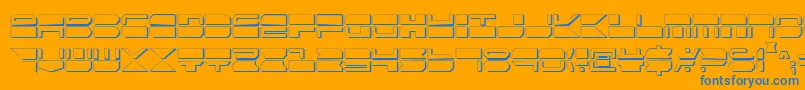 Qmarkcs Font – Blue Fonts on Orange Background