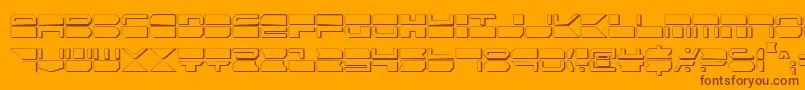 Qmarkcs-fontti – ruskeat fontit oranssilla taustalla