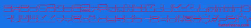 Qmarkcs Font – Red Fonts on Blue Background