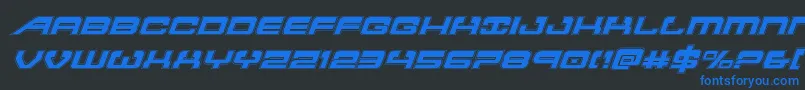 Atlantiaacadital2 Font – Blue Fonts on Black Background