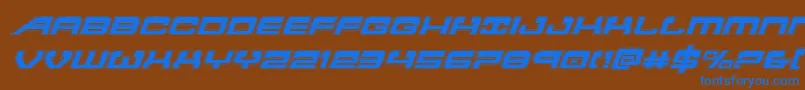 Atlantiaacadital2 Font – Blue Fonts on Brown Background