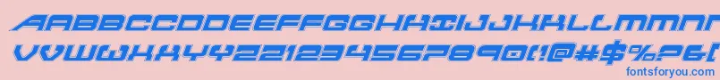 Atlantiaacadital2 Font – Blue Fonts on Pink Background