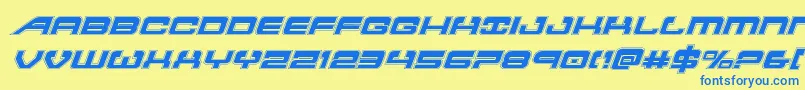 Atlantiaacadital2 Font – Blue Fonts on Yellow Background