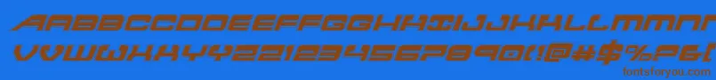 Atlantiaacadital2 Font – Brown Fonts on Blue Background