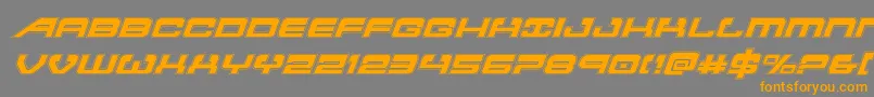 Atlantiaacadital2 Font – Orange Fonts on Gray Background