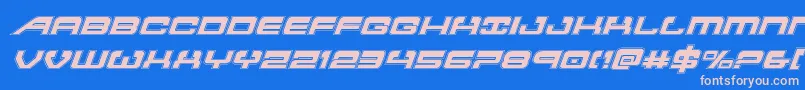 Atlantiaacadital2 Font – Pink Fonts on Blue Background