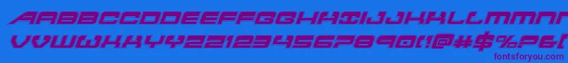 Atlantiaacadital2 Font – Purple Fonts on Blue Background