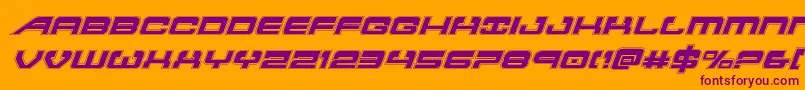 Atlantiaacadital2 Font – Purple Fonts on Orange Background