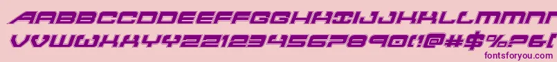 Atlantiaacadital2-Schriftart – Violette Schriften auf rosa Hintergrund