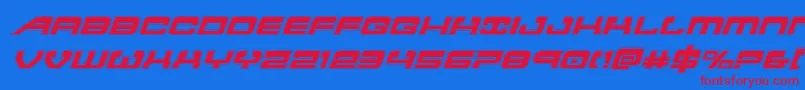 Atlantiaacadital2 Font – Red Fonts on Blue Background