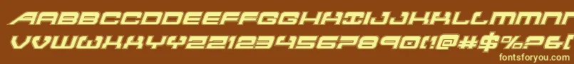 Atlantiaacadital2 Font – Yellow Fonts on Brown Background