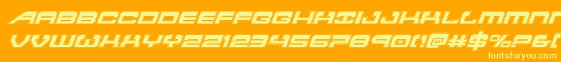 Atlantiaacadital2 Font – Yellow Fonts on Orange Background