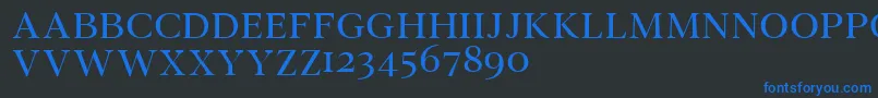 Wensleydemo Font – Blue Fonts on Black Background