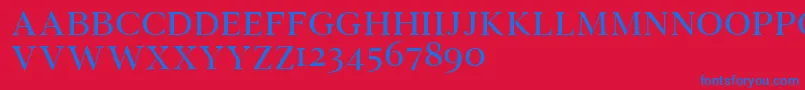 Wensleydemo Font – Blue Fonts on Red Background