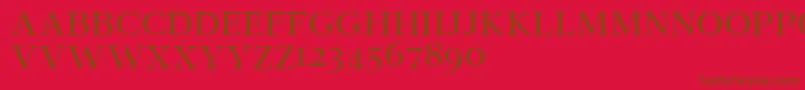 Wensleydemo Font – Brown Fonts on Red Background