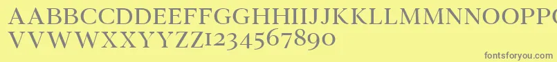 Wensleydemo Font – Gray Fonts on Yellow Background