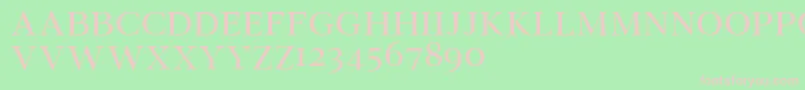 Wensleydemo Font – Pink Fonts on Green Background