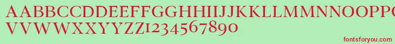 Wensleydemo Font – Red Fonts on Green Background