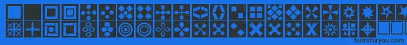 Square ffy Font – Black Fonts on Blue Background