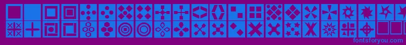 fuente Square ffy – Fuentes Azules Sobre Fondo Morado