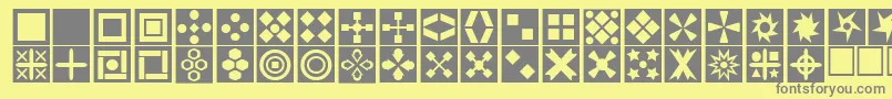 フォントSquare ffy – 黄色の背景に灰色の文字