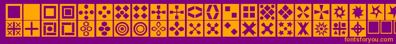 Square ffy Font – Orange Fonts on Purple Background
