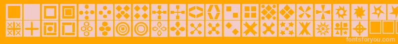 フォントSquare ffy – オレンジの背景にピンクのフォント