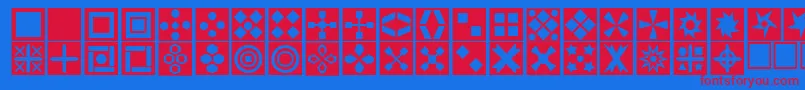 フォントSquare ffy – 赤い文字の青い背景