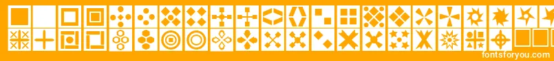 Шрифт Square ffy – белые шрифты на оранжевом фоне