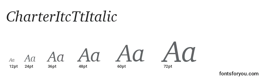 Größen der Schriftart CharterItcTtItalic
