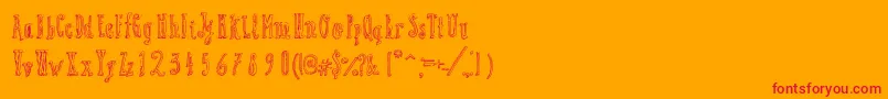 LittleKid Font – Red Fonts on Orange Background
