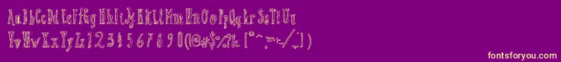 LittleKid Font – Yellow Fonts on Purple Background