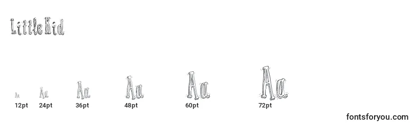 Размеры шрифта LittleKid