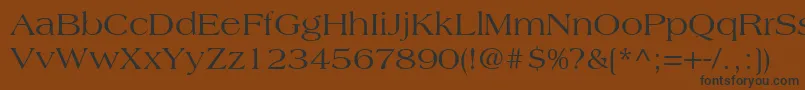 AmericanaLtRoman-Schriftart – Schwarze Schriften auf braunem Hintergrund