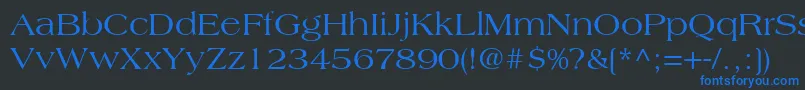 AmericanaLtRoman Font – Blue Fonts on Black Background