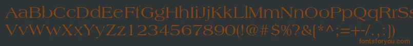 AmericanaLtRoman Font – Brown Fonts on Black Background