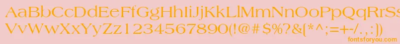AmericanaLtRoman Font – Orange Fonts on Pink Background