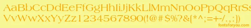 AmericanaLtRoman Font – Orange Fonts on Yellow Background