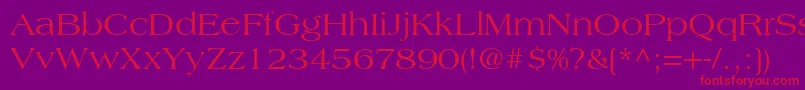 AmericanaLtRoman Font – Red Fonts on Purple Background