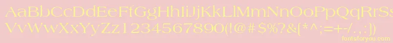 AmericanaLtRoman Font – Yellow Fonts on Pink Background